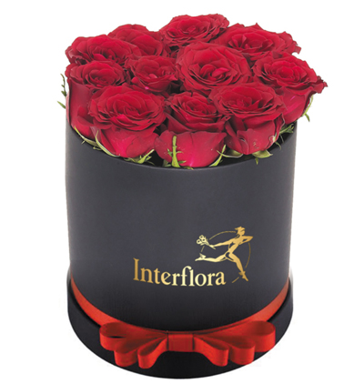 kutuda tek gül ve kalp Çikolatalar Çiçeği & Ürünü Siyah Orta Boy Kutuda 11 Kırmızı Gül 