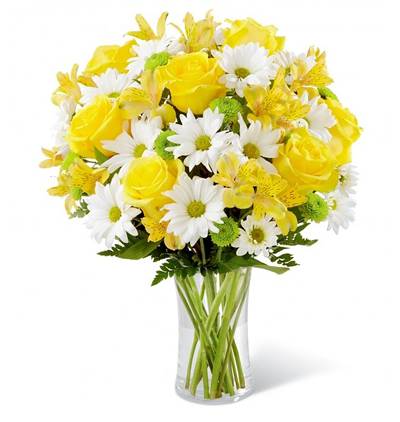  Muratpaşa Çiçek Gönder Vazoda Sarı Gül ve Papatya