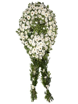  Muratpaşa Çiçekçiler - Beyaz Gerbera Cenaze Çelengi